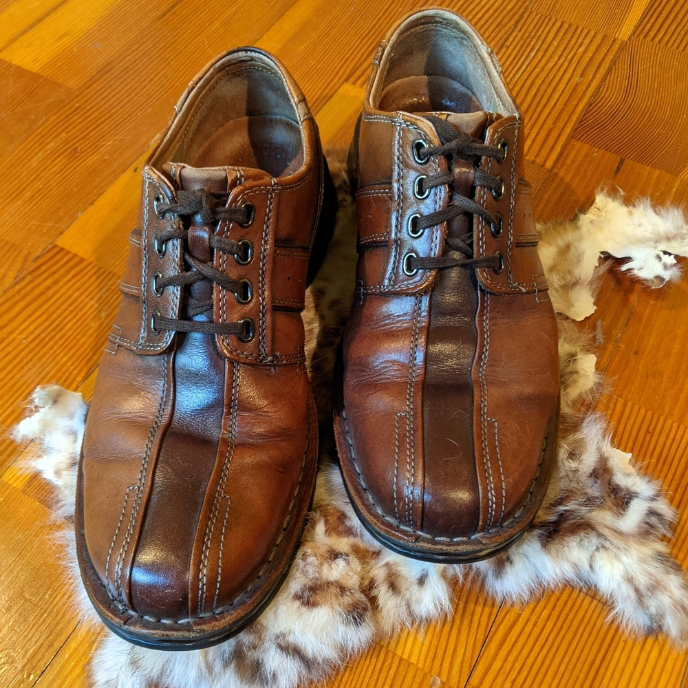 Men's Clark's Brown Leather Lace-up Oxford